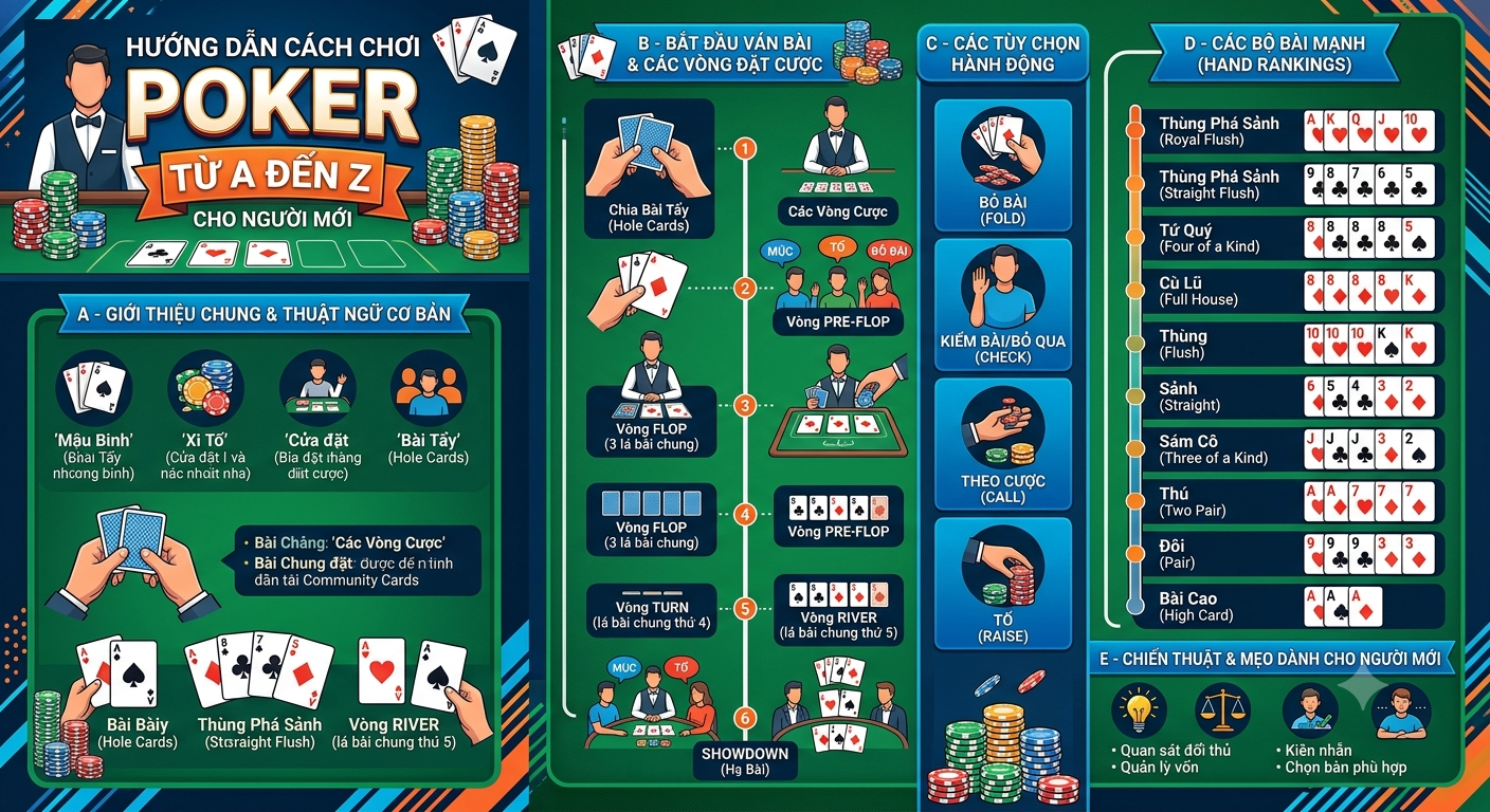 cách chơi bài poker việt nam